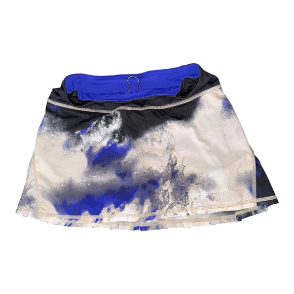 Lululemon Run Pace Setter Skirt 2 Black Blue Milky Way Print Activewear w/Bag‎ - Picture 8 of 13